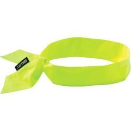 ERGODYNE Ergodyne® Chill-Its® 6700 Evaporative Cooling Bandana - Tie, Lime 12301